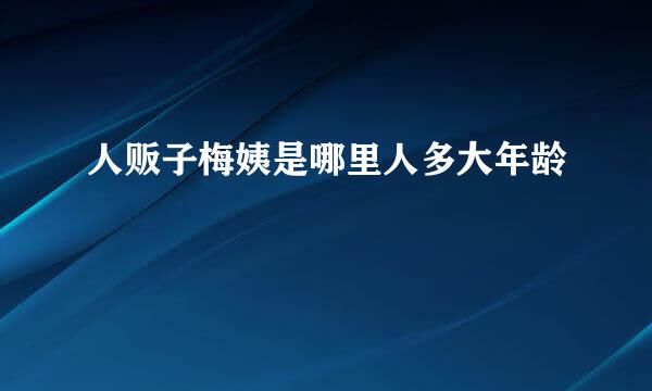 人贩子梅姨是哪里人多大年龄