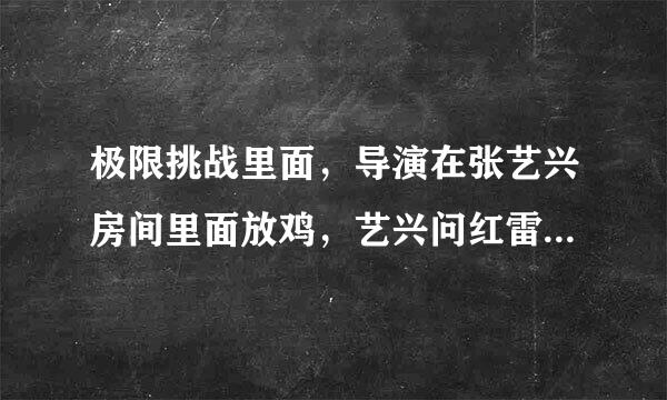 极限挑战里面，导演在张艺兴房间里面放鸡，艺兴问红雷哥，你房间有鸡嘛？