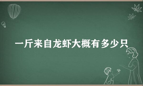 一斤来自龙虾大概有多少只