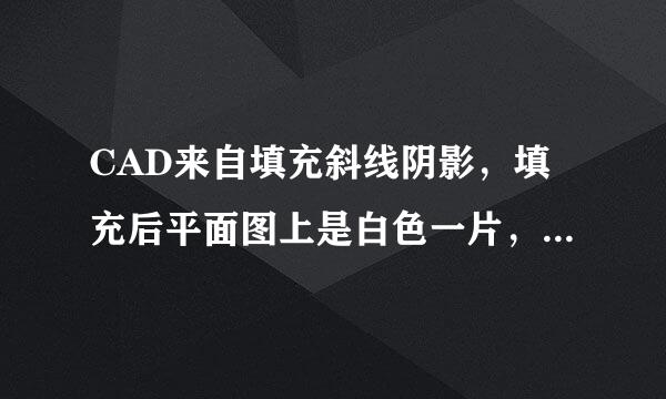 CAD来自填充斜线阴影，填充后平面图上是白色一片，是怎么回事啊