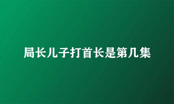 局长儿子打首长是第几集