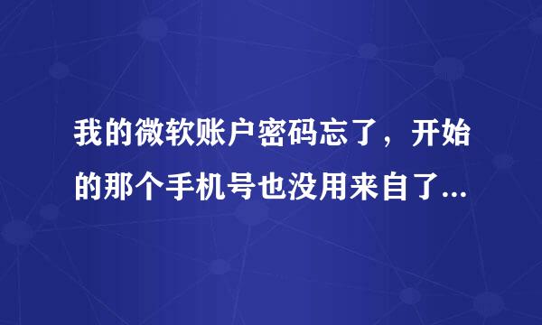 我的微软账户密码忘了，开始的那个手机号也没用来自了，绑定的邮箱是错误的，还可以通过其他方式找回360问答密码吗