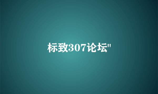 标致307论坛