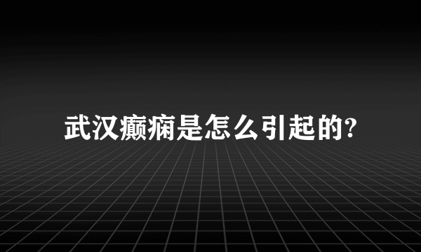 武汉癫痫是怎么引起的?