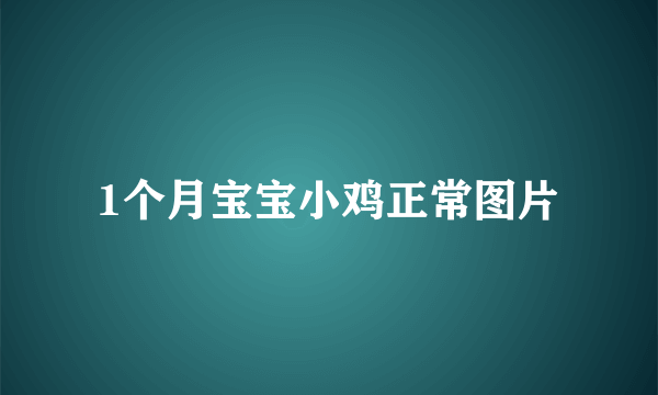 1个月宝宝小鸡正常图片