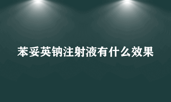 苯妥英钠注射液有什么效果