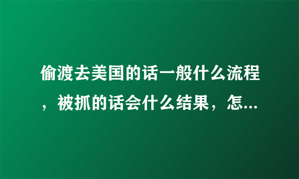 偷渡去美国的话一般什么流程，被抓的话会什么结果，怎么处理？