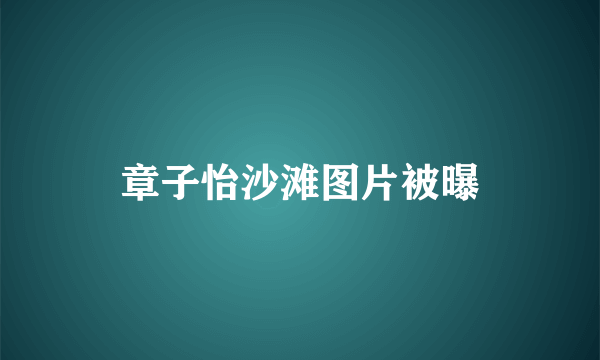 章子怡沙滩图片被曝