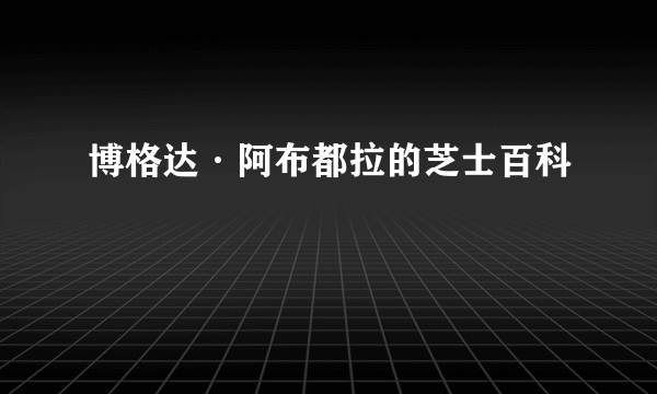 博格达·阿布都拉的芝士百科