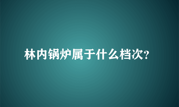 林内锅炉属于什么档次？