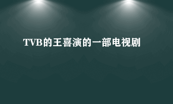 TVB的王喜演的一部电视剧