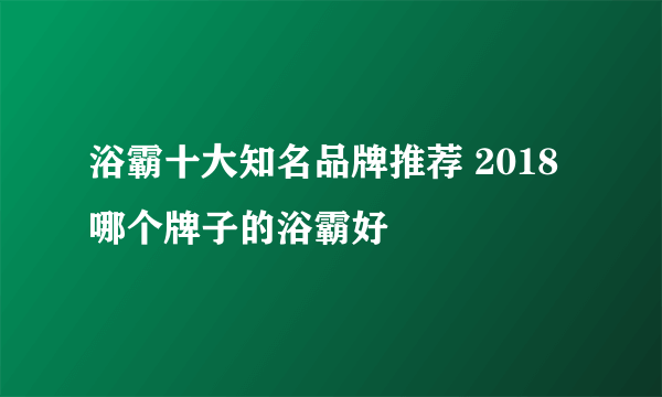 浴霸十大知名品牌推荐 2018哪个牌子的浴霸好