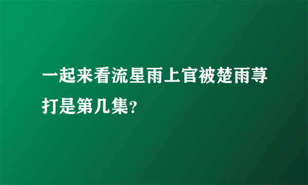 一起来看流星雨上官被楚雨荨打是第几集？