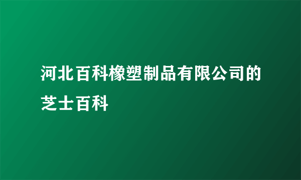 河北百科橡塑制品有限公司的芝士百科