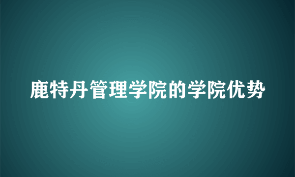 鹿特丹管理学院的学院优势