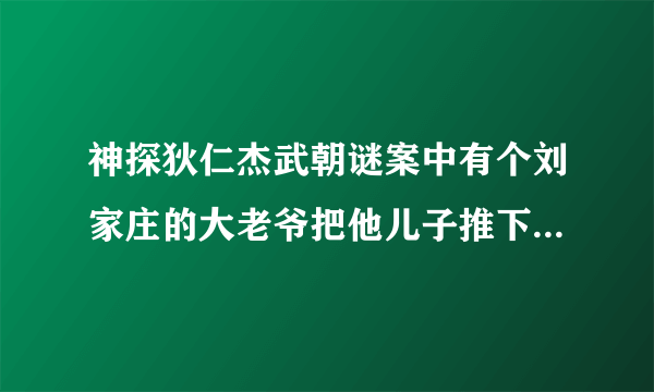 神探狄仁杰武朝谜案中有个刘家庄的大老爷把他儿子推下山崖是第几集啊？