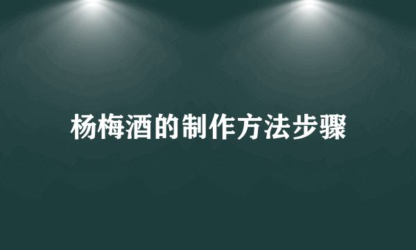 杨梅酒的制作方法步骤