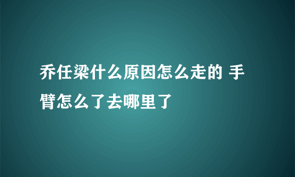 乔任梁什么原因怎么走的 手臂怎么了去哪里了