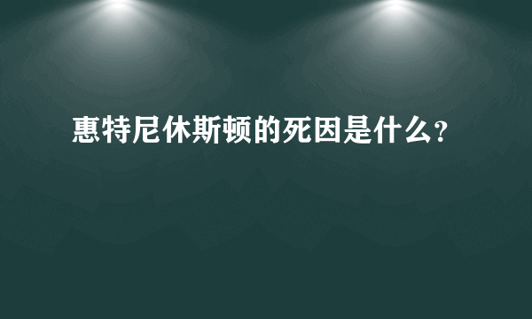 惠特尼休斯顿的死因是什么？