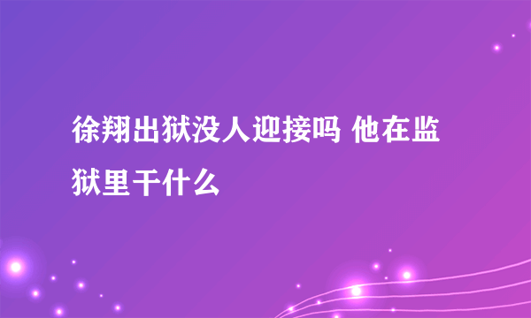 徐翔出狱没人迎接吗 他在监狱里干什么