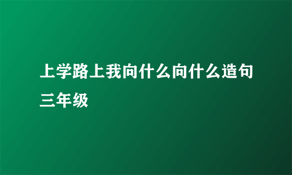 上学路上我向什么向什么造句三年级