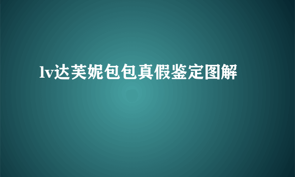 lv达芙妮包包真假鉴定图解