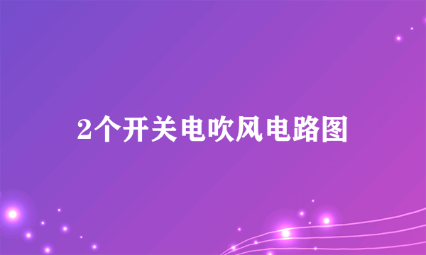 2个开关电吹风电路图