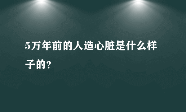 5万年前的人造心脏是什么样子的？