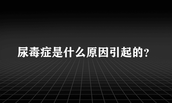 尿毒症是什么原因引起的？