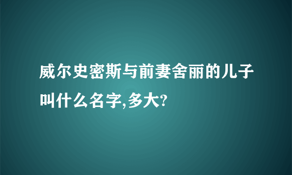 威尔史密斯与前妻舍丽的儿子叫什么名字,多大?