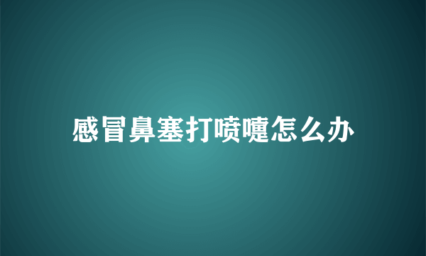 感冒鼻塞打喷嚏怎么办