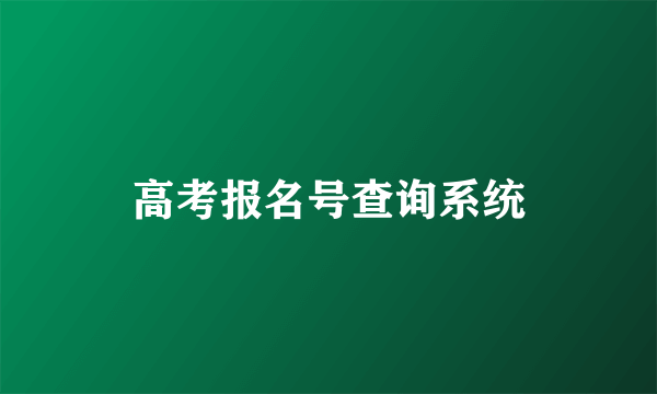 高考报名号查询系统