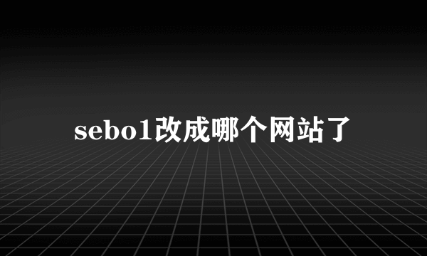 sebo1改成哪个网站了