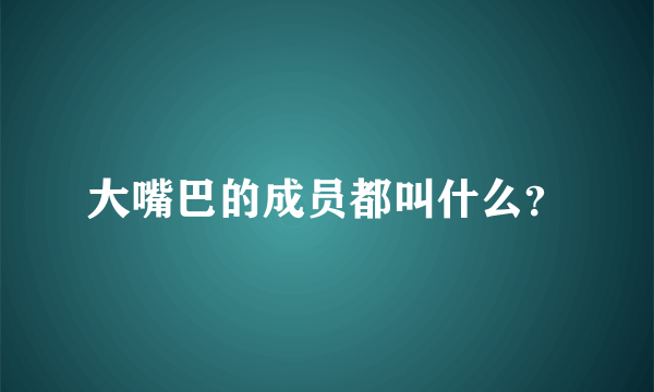 大嘴巴的成员都叫什么？