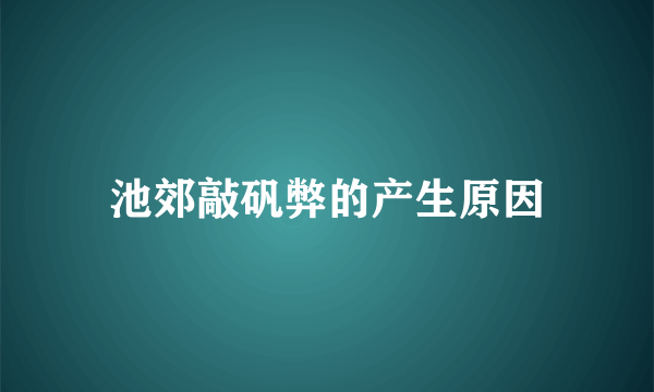 池郊敲矾弊的产生原因