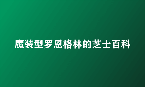 魔装型罗恩格林的芝士百科