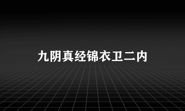 九阴真经锦衣卫二内