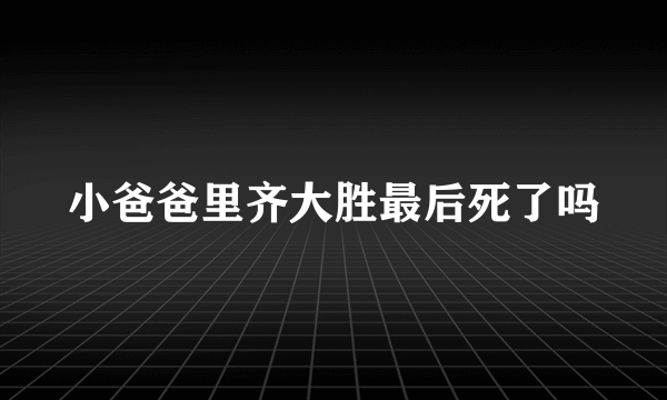 小爸爸里齐大胜最后死了吗