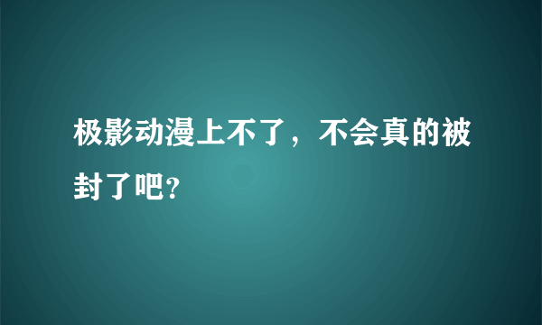 极影动漫上不了，不会真的被封了吧？