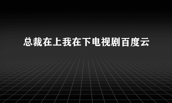 总裁在上我在下电视剧百度云