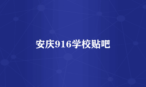 安庆916学校贴吧