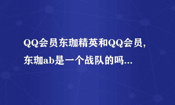 QQ会员东珈精英和QQ会员,东珈ab是一个战队的吗? 到底是精英厉害还是AX厉害,求高人指点/.