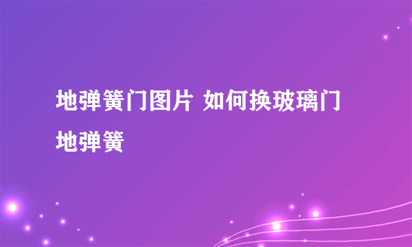 地弹簧门图片 如何换玻璃门地弹簧