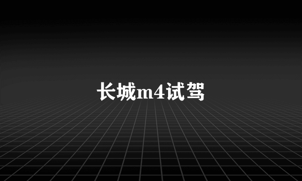 长城m4试驾