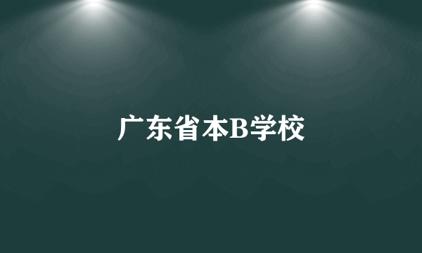 广东省本B学校