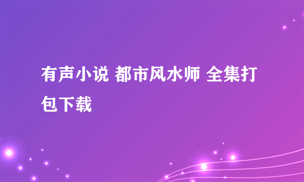 有声小说 都市风水师 全集打包下载