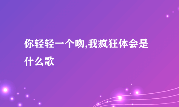 你轻轻一个吻,我疯狂体会是什么歌