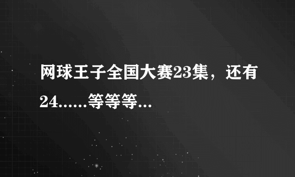 网球王子全国大赛23集，还有24......等等等等得网址