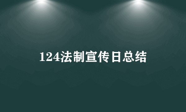 124法制宣传日总结