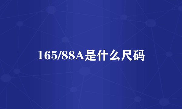 165/88A是什么尺码